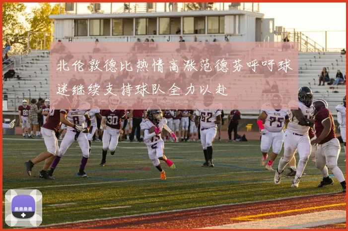 北伦敦德比热情高涨范德芬呼吁球迷继续支持球队全力以赴